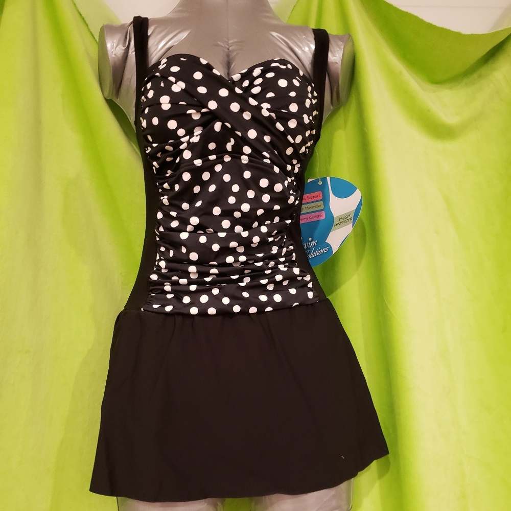 Swim Solutions skater swim dress